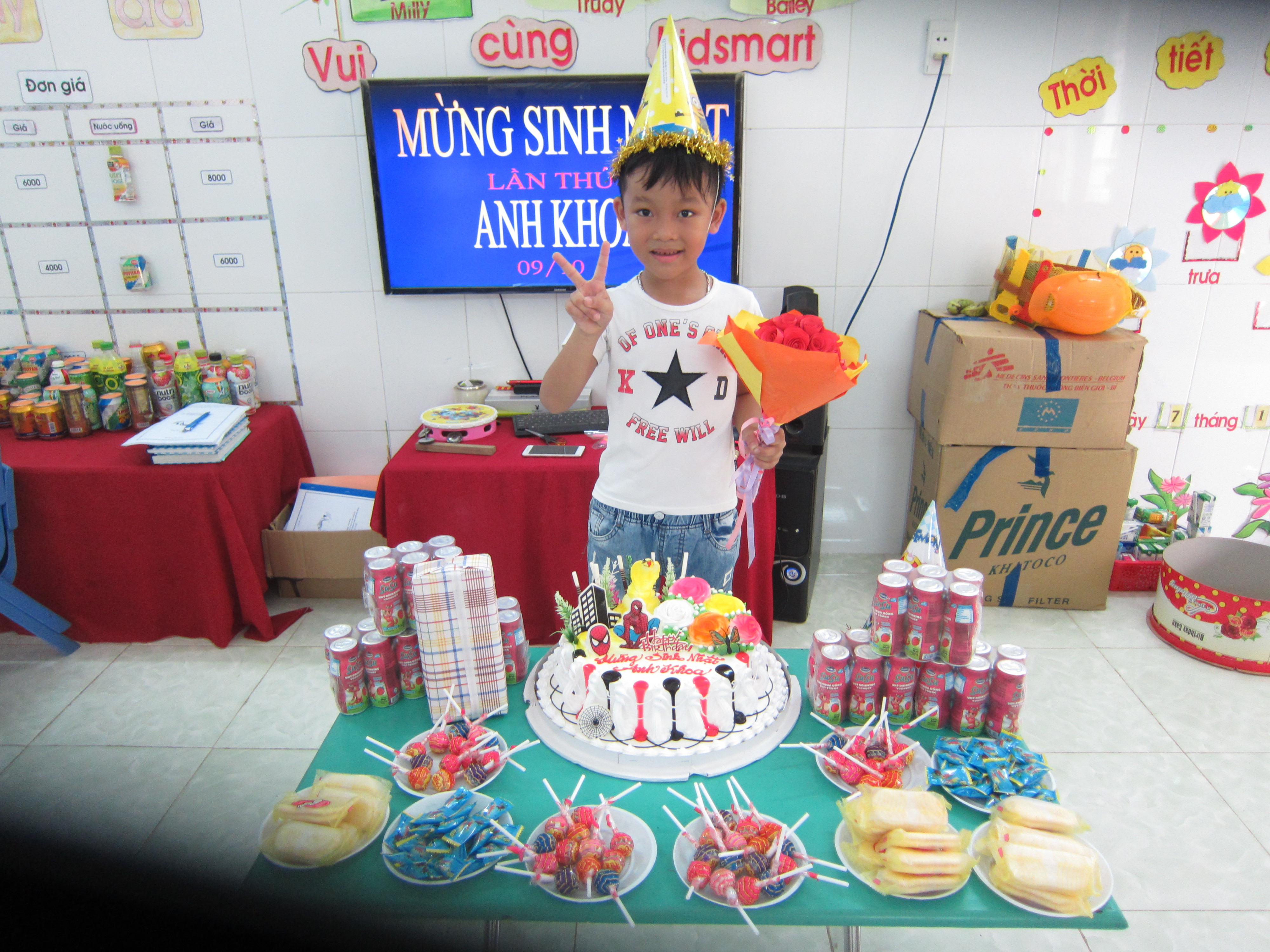 Lớp Lớn 2 tổ chức sinh nhật cho bé Lê Anh Khoa - Website Trường Mầm Non Đại  Phong - Đại Lộc - Quảng Nam